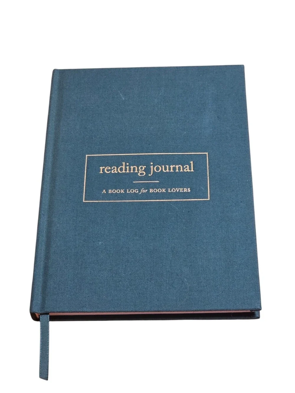 Reading Journal A Book Log For Book Lovers Hardcover Green & Gold Unused